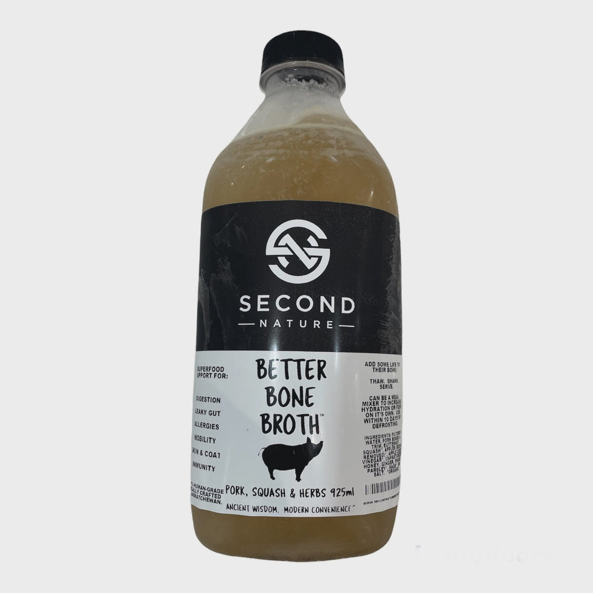 Second Nature Better Bone Broth Pork 925 ml Metro Pet Unleashed