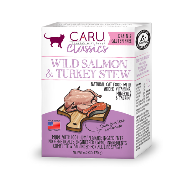 Caru Classics Cat Wild Salmon & Turkey Stew  5.5oz