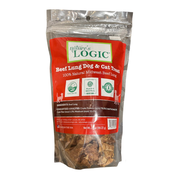 Nature's Logic Beef Lung Treats 3.5oz *Clearance*