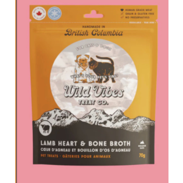 Wild Vibes Freeze-dried Lamb Heart & Bone Broth 80g