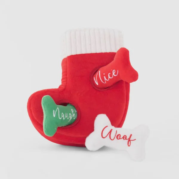 Zippy Paws Holiday Burrow - Naughty or Nice Stocking